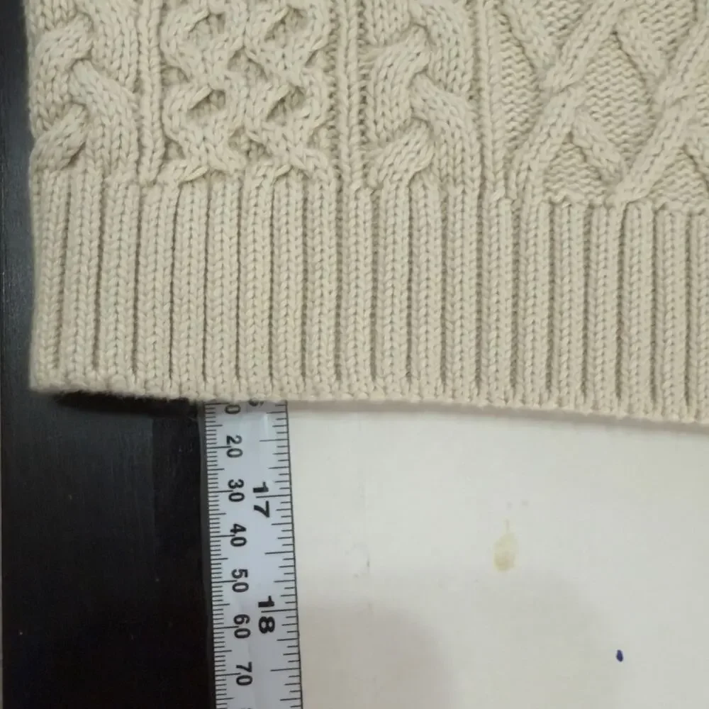 babyGap 3 Years NEW Cable Knit Collared Sweater Cream Tan Shawl Grandpa